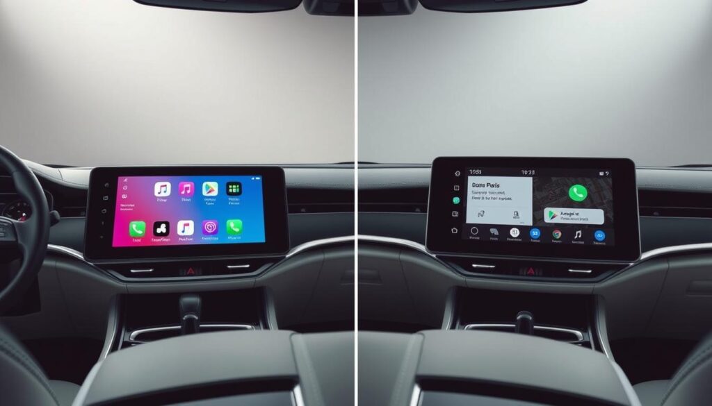 Comparaison CarPlay Android Auto