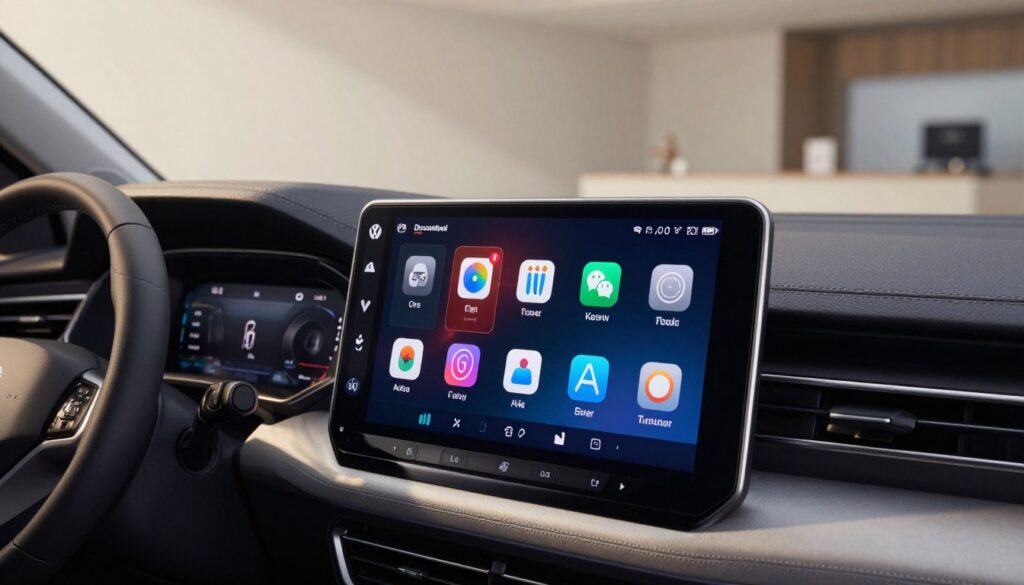 Écran Discover Media Volkswagen Touran avec CarPlay