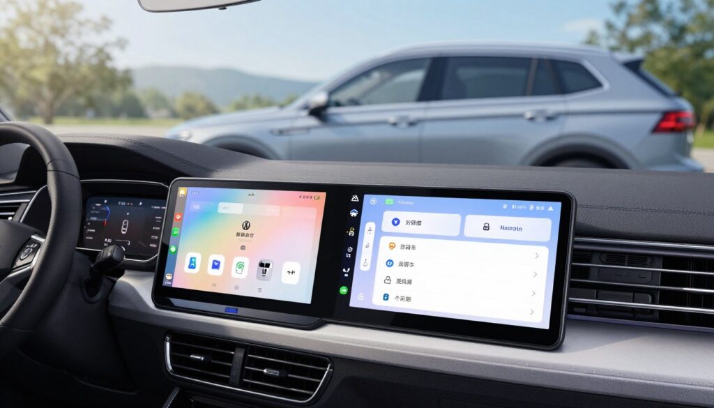 comparaison CarPlay Android Auto interface Volkswagen Tiguan