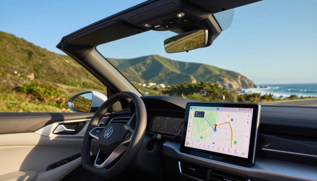 navigation CarPlay Volkswagen Cabrio écran